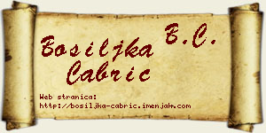 Bosiljka Čabrić vizit kartica